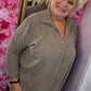 Blouse Balloon Chic Taupe Plus Size maat 48 t/m 54
