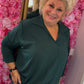 Blouse Balloon Chic Groen Plus Size maat 48 t/m 54