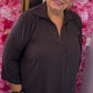 Blouse Balloon Chic Bruin Plus Size maat 48 t/m 54