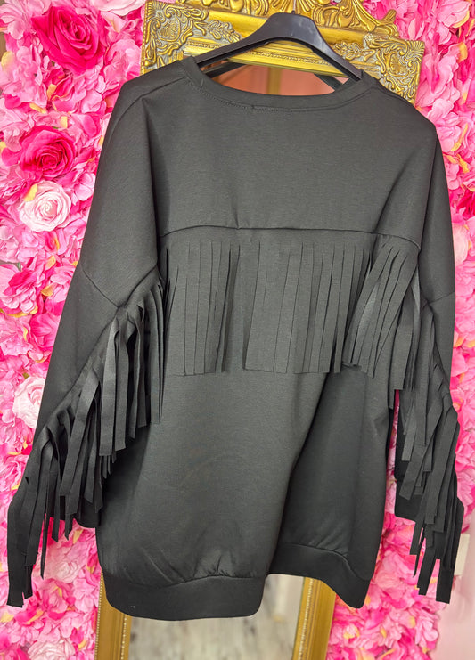 Trui Frannie Zwart Plus Size Maat 44 t/m 50