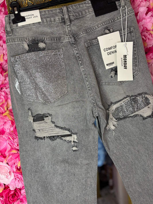 Jeans Wide Leg Glamour S t/m XL