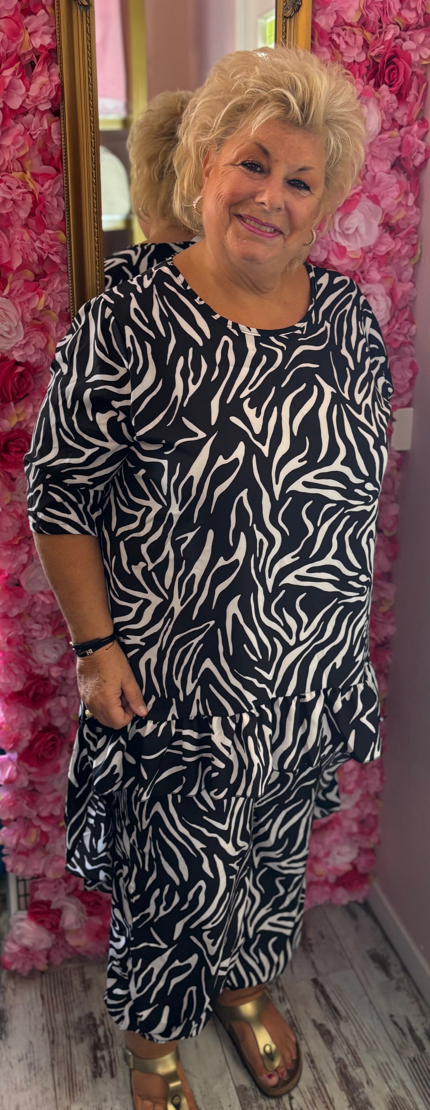Set Viral Special Zebra Zwart Plus Size maat 46 t/m 50-52