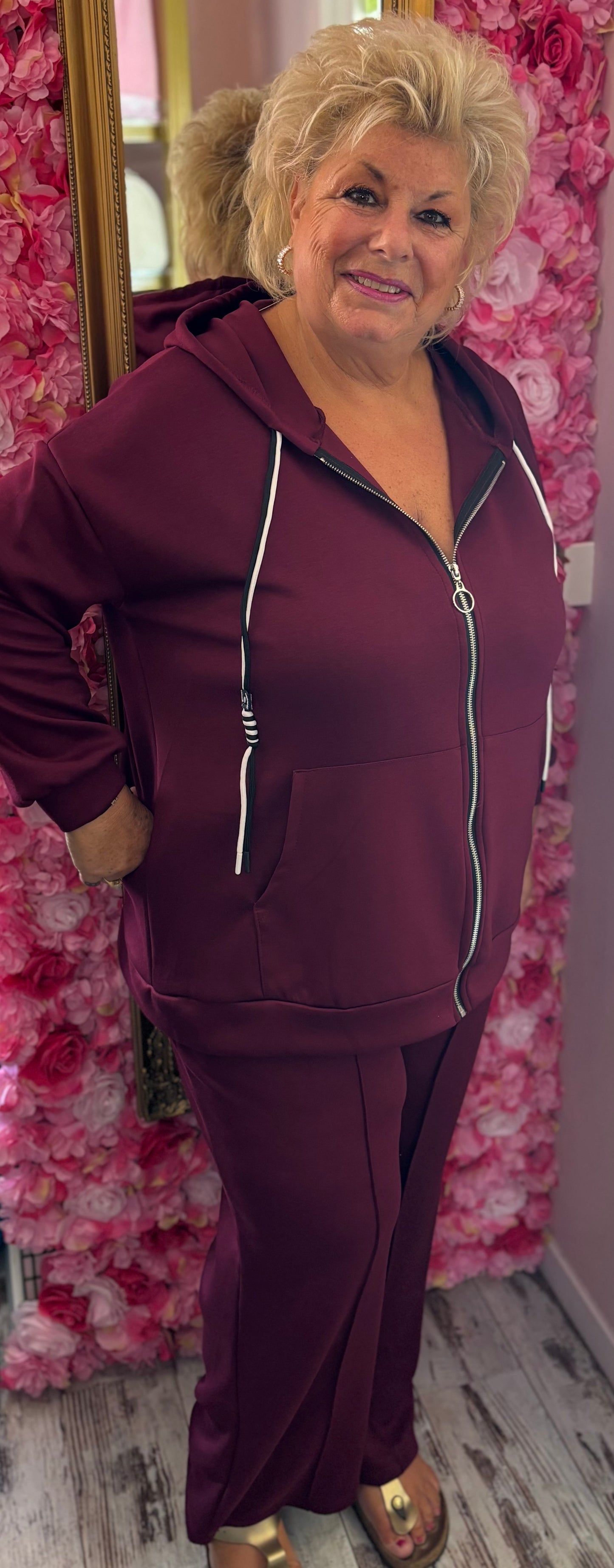 Comfy Set Daily Bordeaux Plus Size maat 48 t/m 54