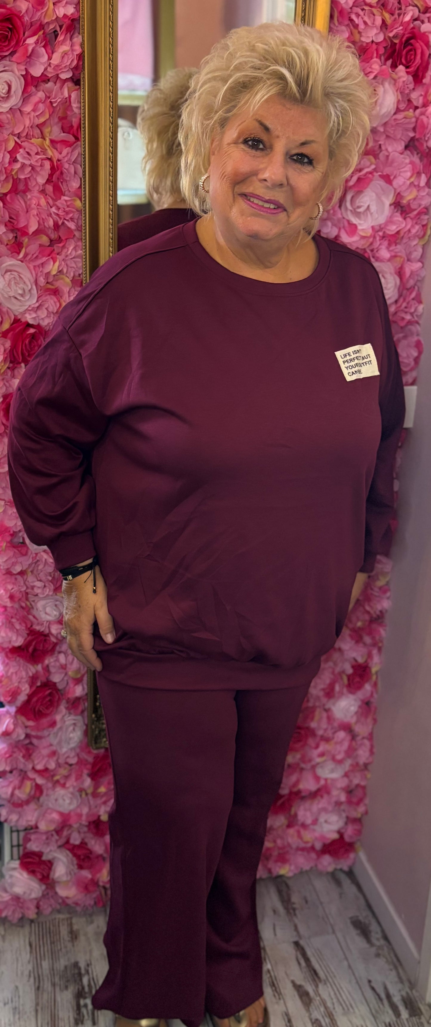 Comfy Set Perfect XL Bordeaux Plus Size maat 46 t/m 52