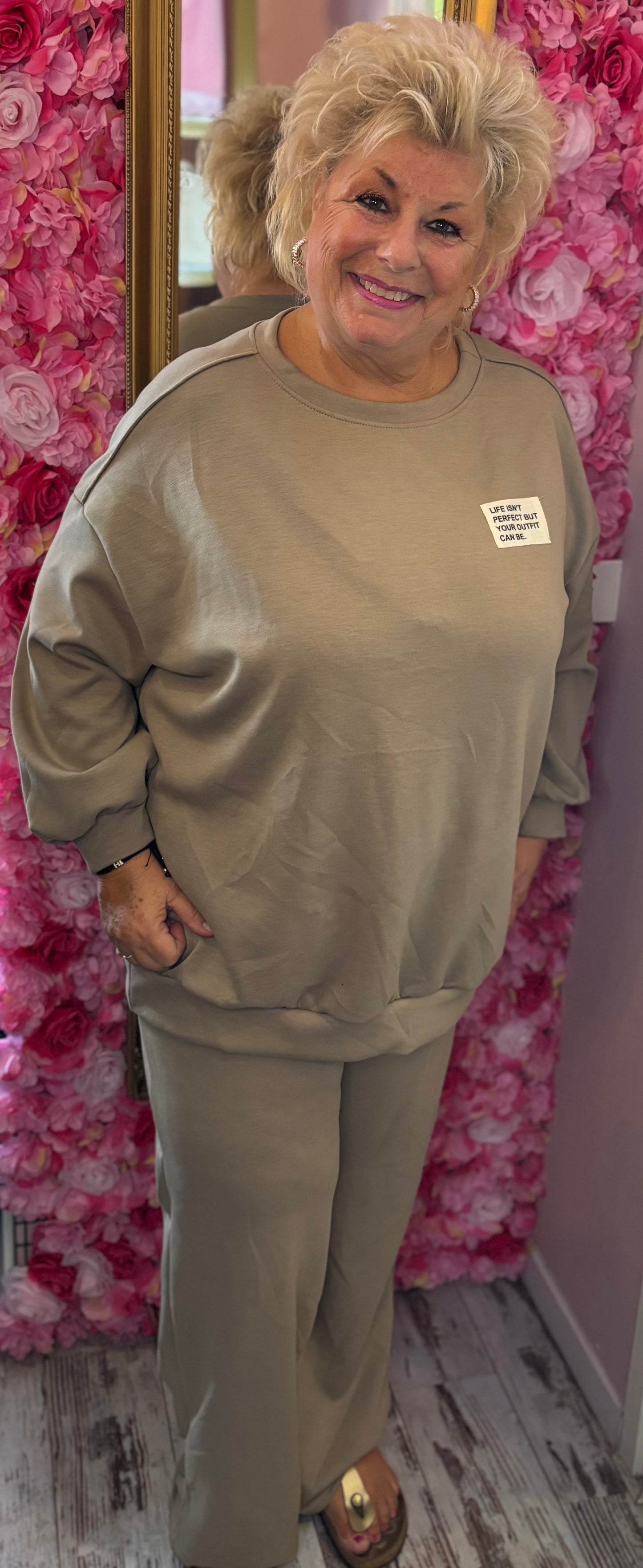 Comfy Set Perfect XL Taupe Plus Size maat 46 t/m 52