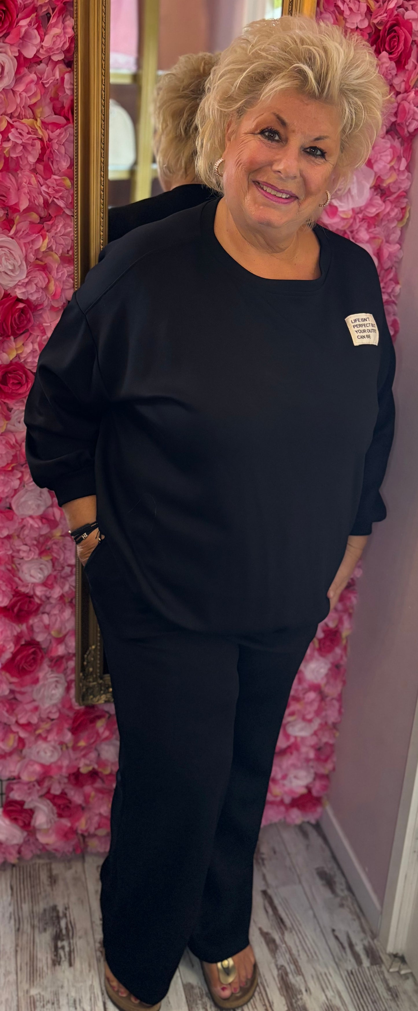 Comfy Set Perfect XL Zwart Plus Size maat 46 t/m 52