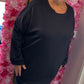 Sweater Basic Zwart Plus Size Maat 50 t/m 56-58