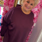 Sweater Basic Bordeaux Plus Size Maat 50 t/m 56-58
