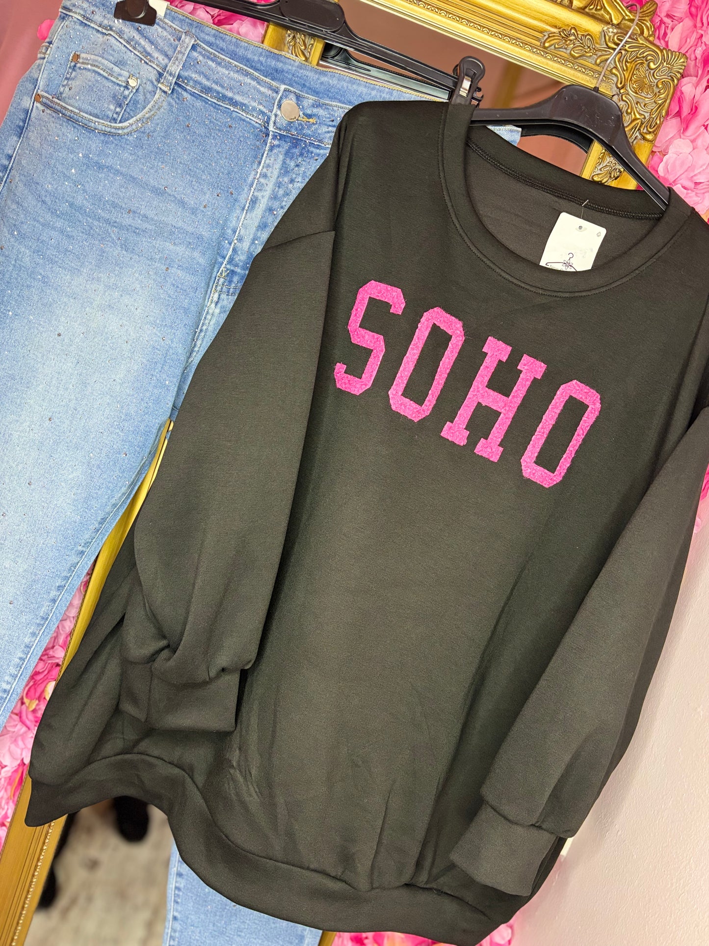 Sweater Soho Zwart Plus Size Maat 46 t/m 54