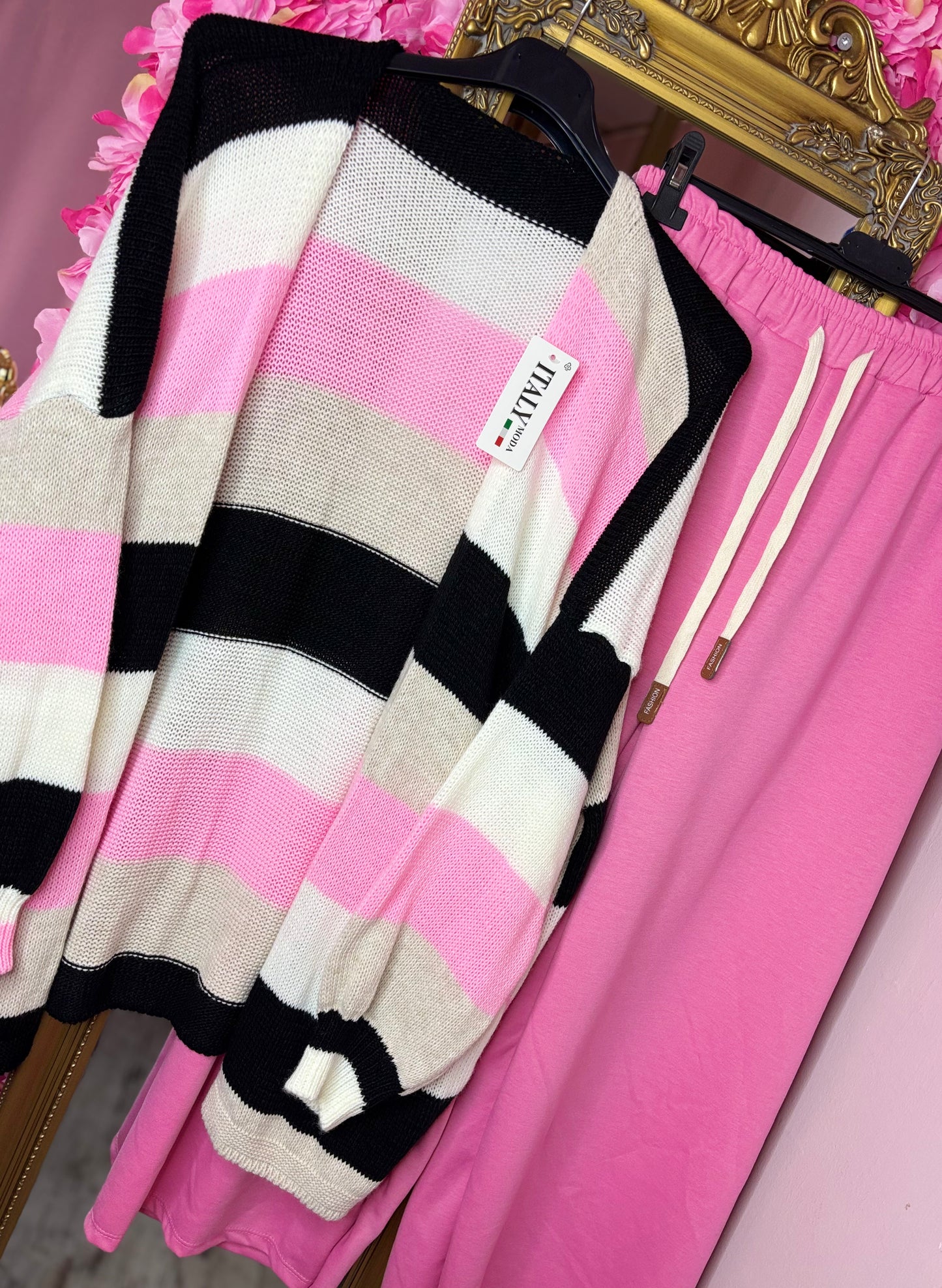 Jogging Broek Roze Plus Size Maat 44 t/m 52