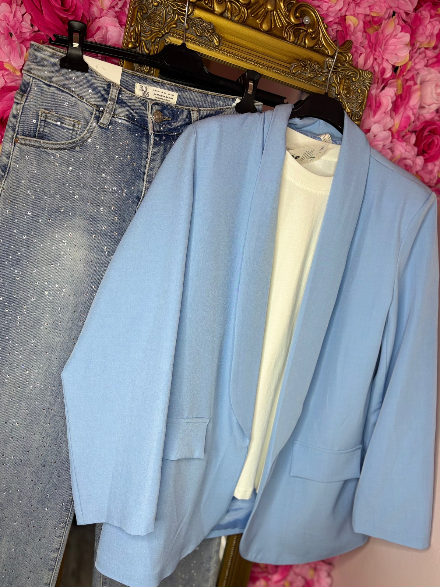 Blazer Licht Blauw Maat tot maat 42