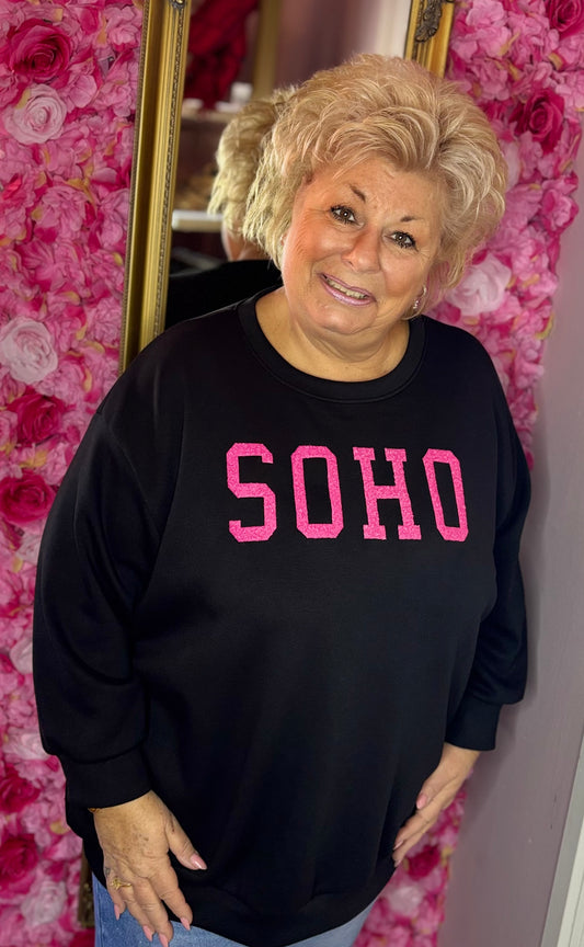 Sweater Soho Zwart Plus Size Maat 46 t/m 54