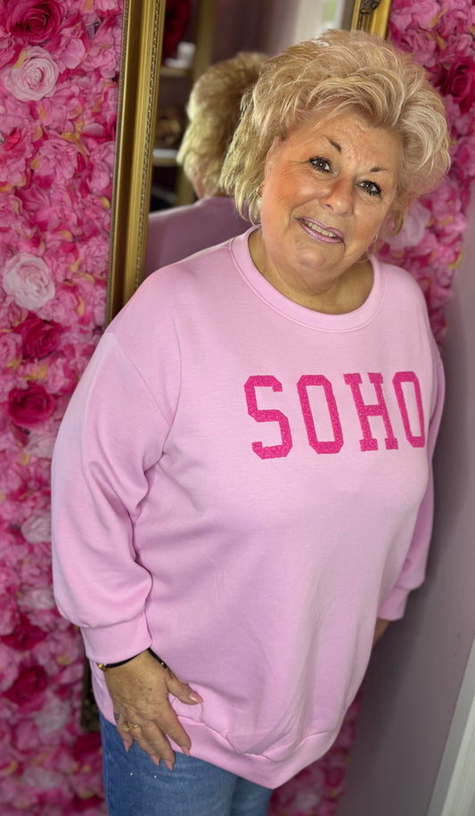 Sweater Soho Roze Plus Size Maat 46 t/m 54