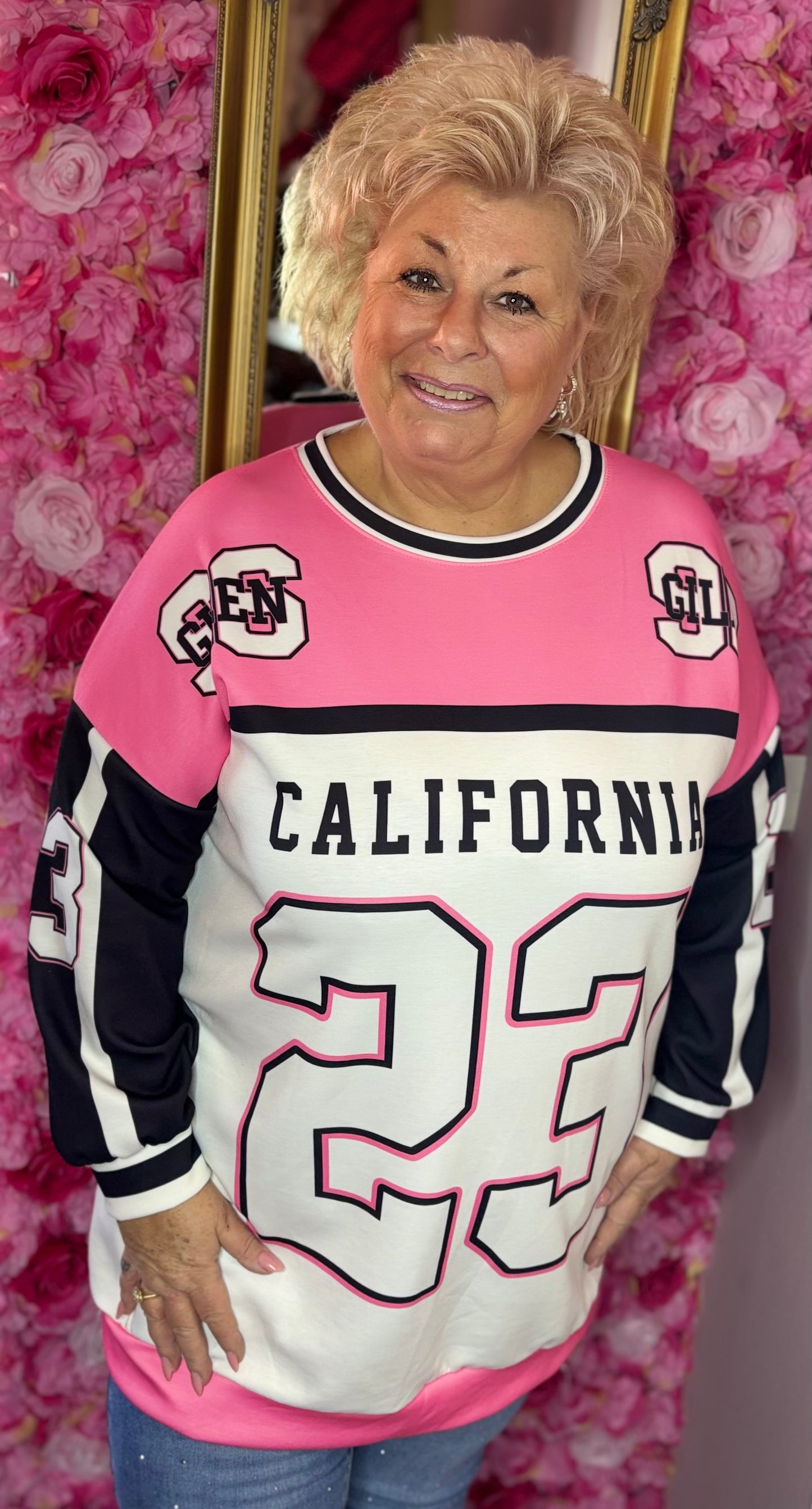 Shirt Long 23 Barbie Roze Plus Size Maat 48 t/m 54