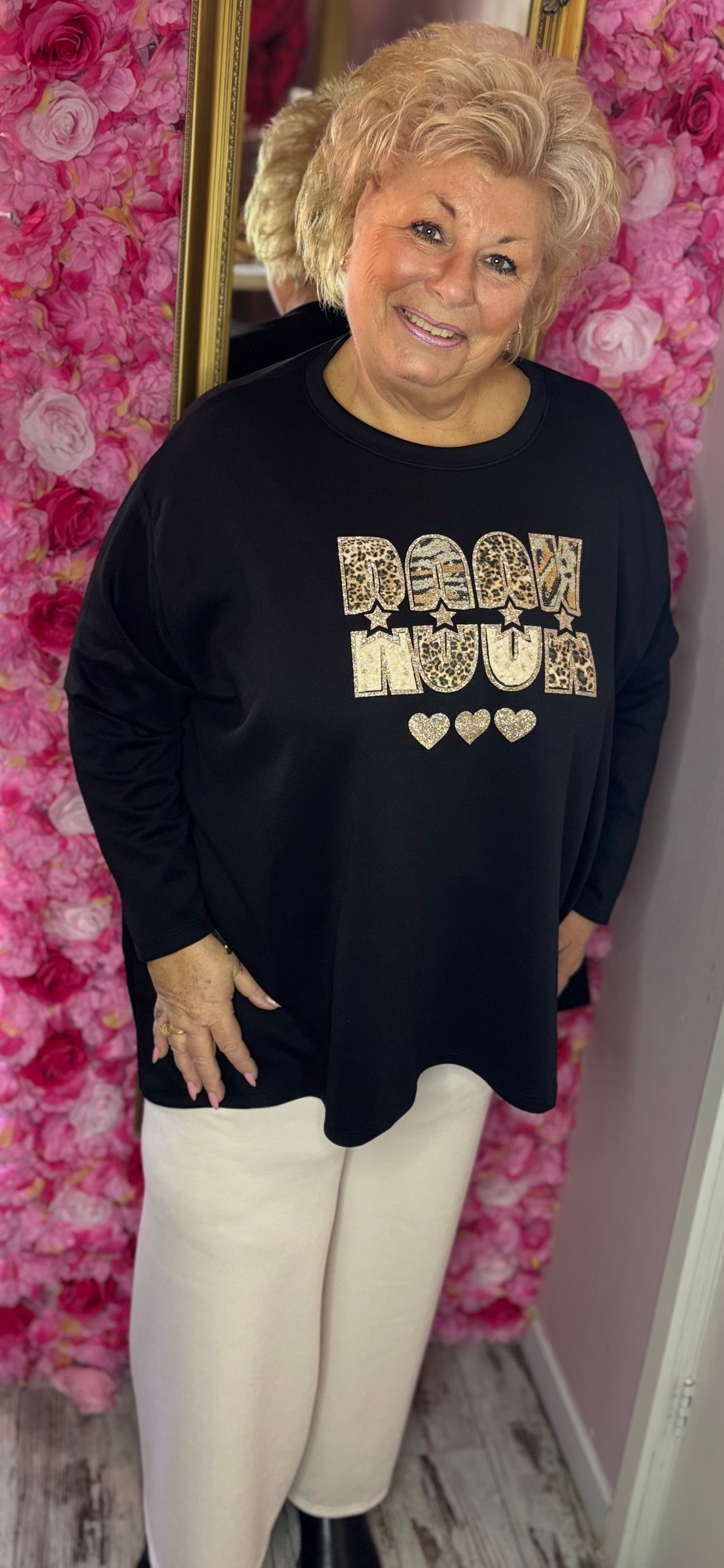 Sweater Rock Zwart Plus Size Maat 50 t/m 58