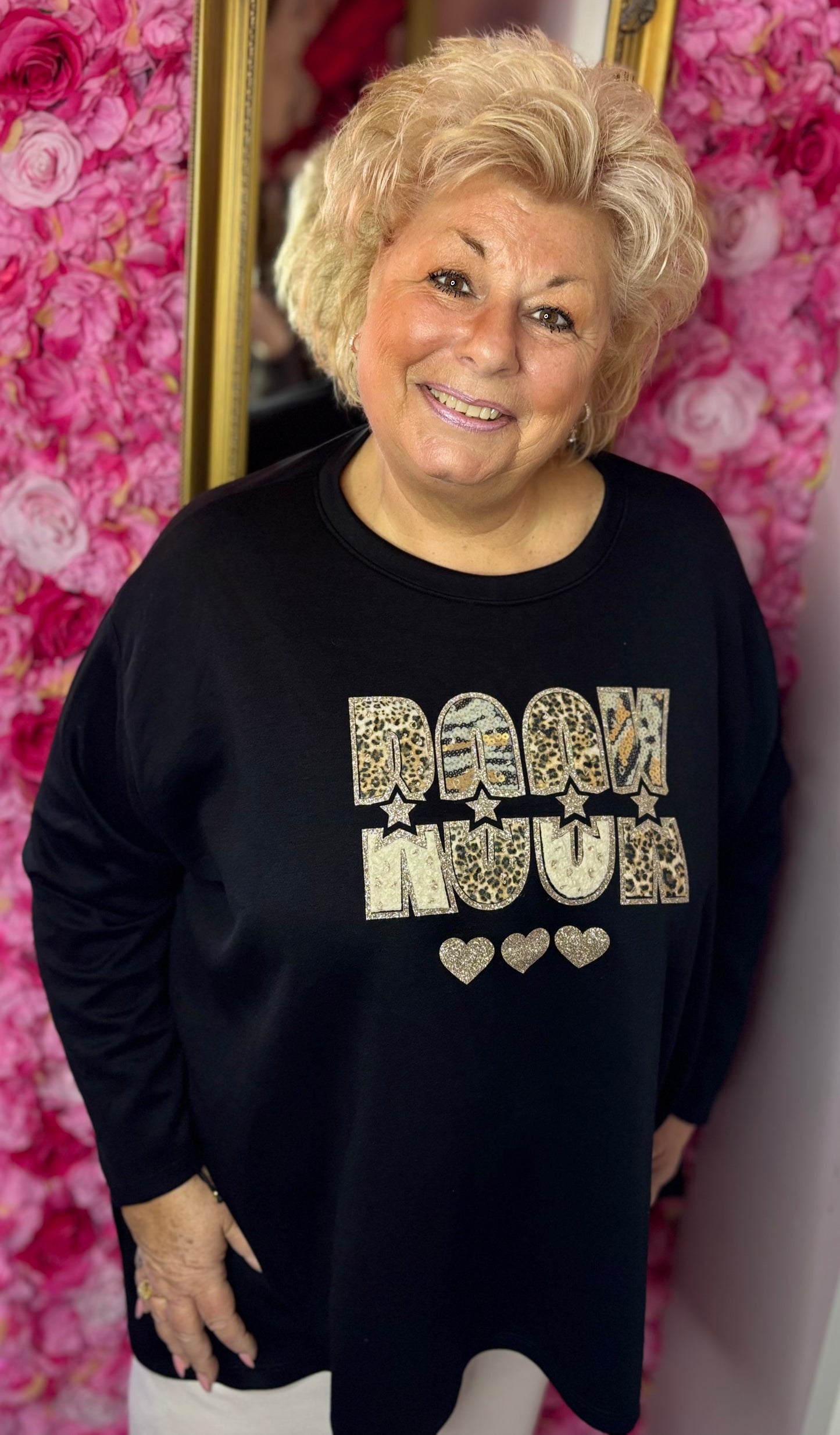 Sweater Rock Zwart Plus Size Maat 50 t/m 58