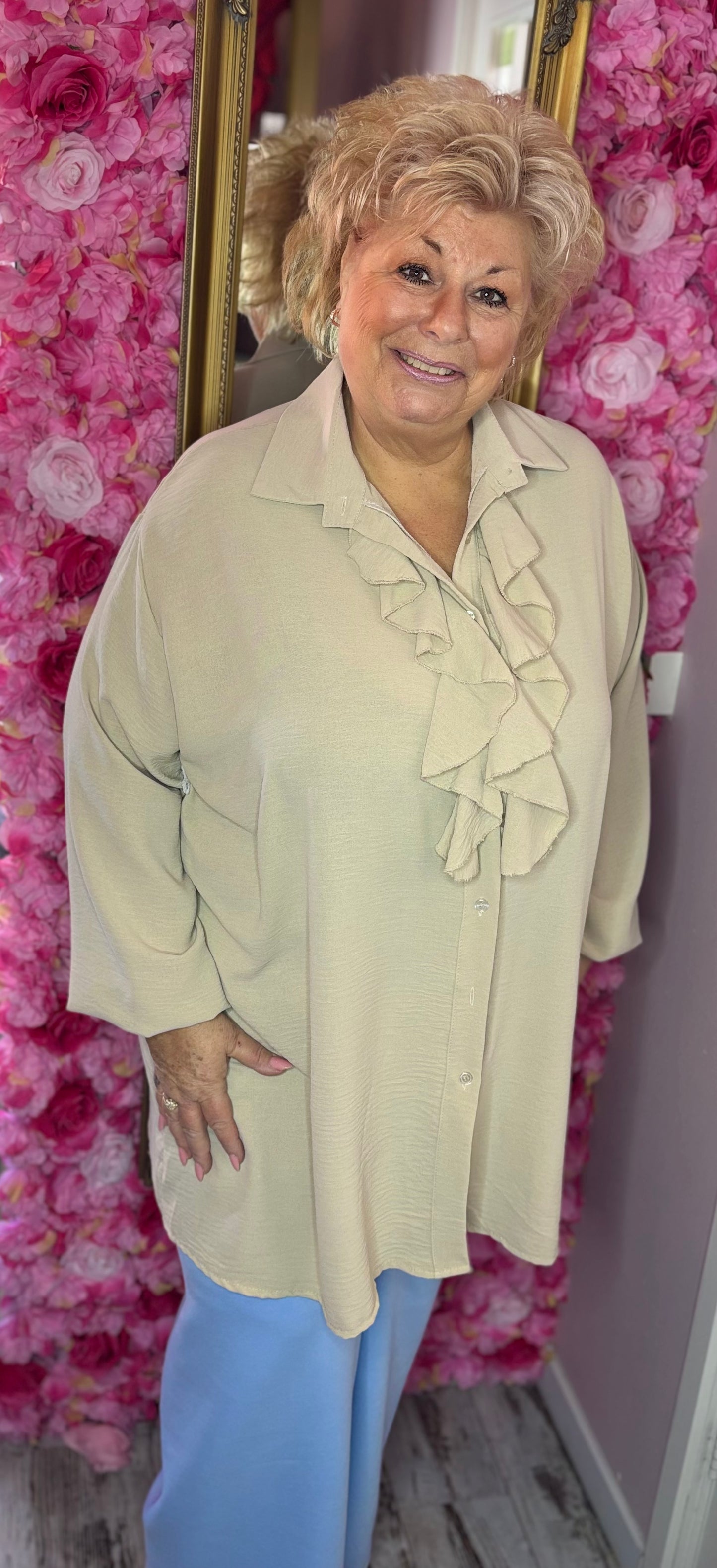 Jogging Broek Licht Blauw Plus Size Maat 44 t/m 52