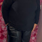 Long Sleeve Travel Zwart Plus Size maat 46 t/m 52