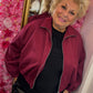 Bomber Suedine Bordeaux Plus Size Maat 48 t/m 52-54
