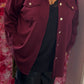 Vest Golden Button Bordeaux Plus size Maat 48 t/m 54-56