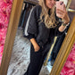 Jacket Puffy Stripe Zwart tot maat 44