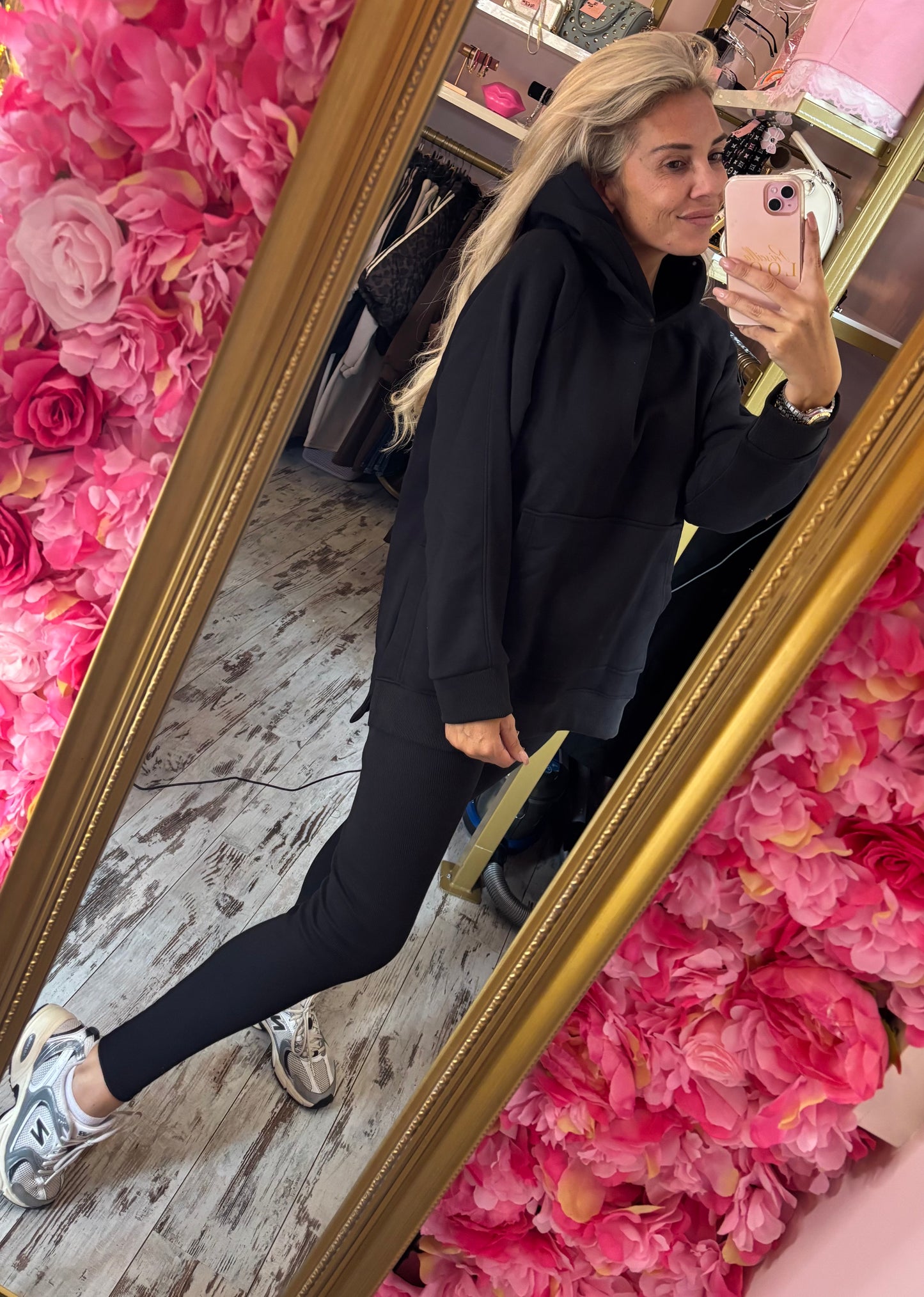 Comfy Set Hoodie Zwart tot maat 44