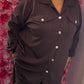 Vest Golden Button Bruin Plus size Maat 48 t/m 54-56