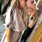 Comfy Set Stripe Beige-Bruin tot maat 42-44