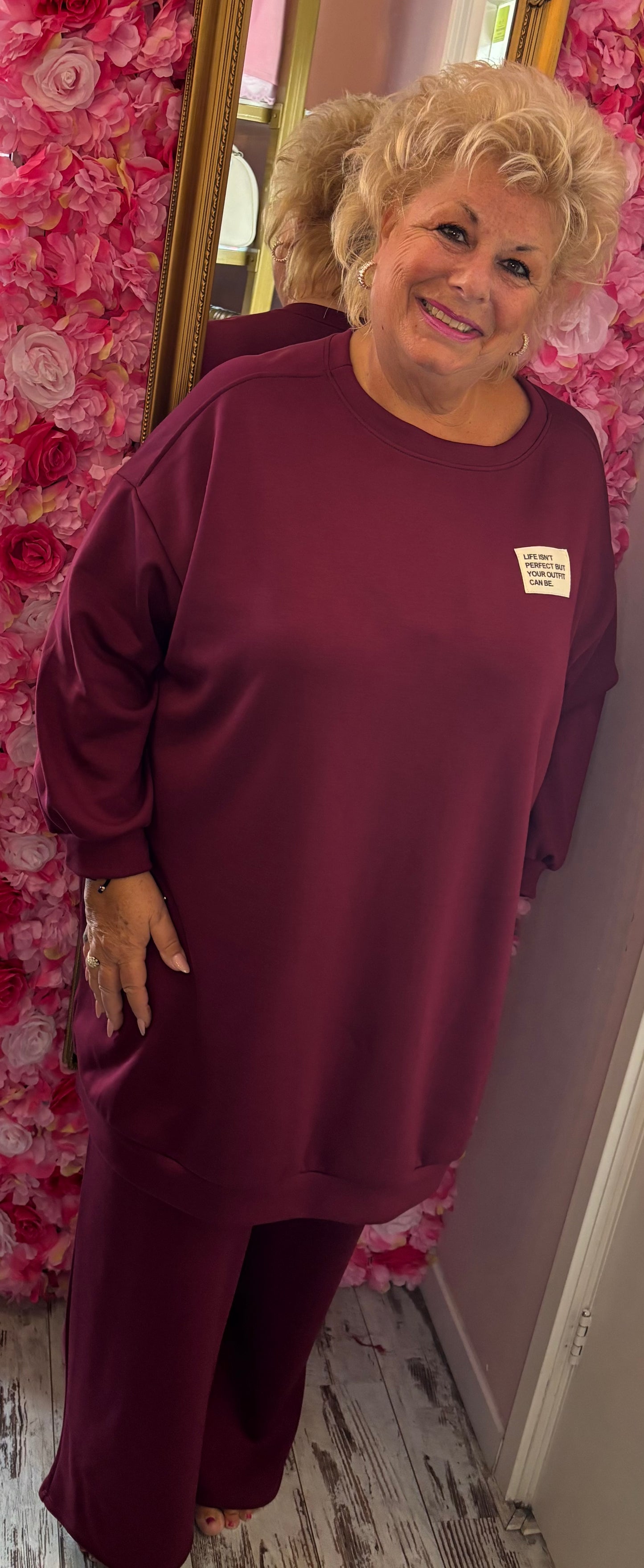 Comfy Set Perfect XXL Bordeaux Plus Size maat 50 t/m 56-58
