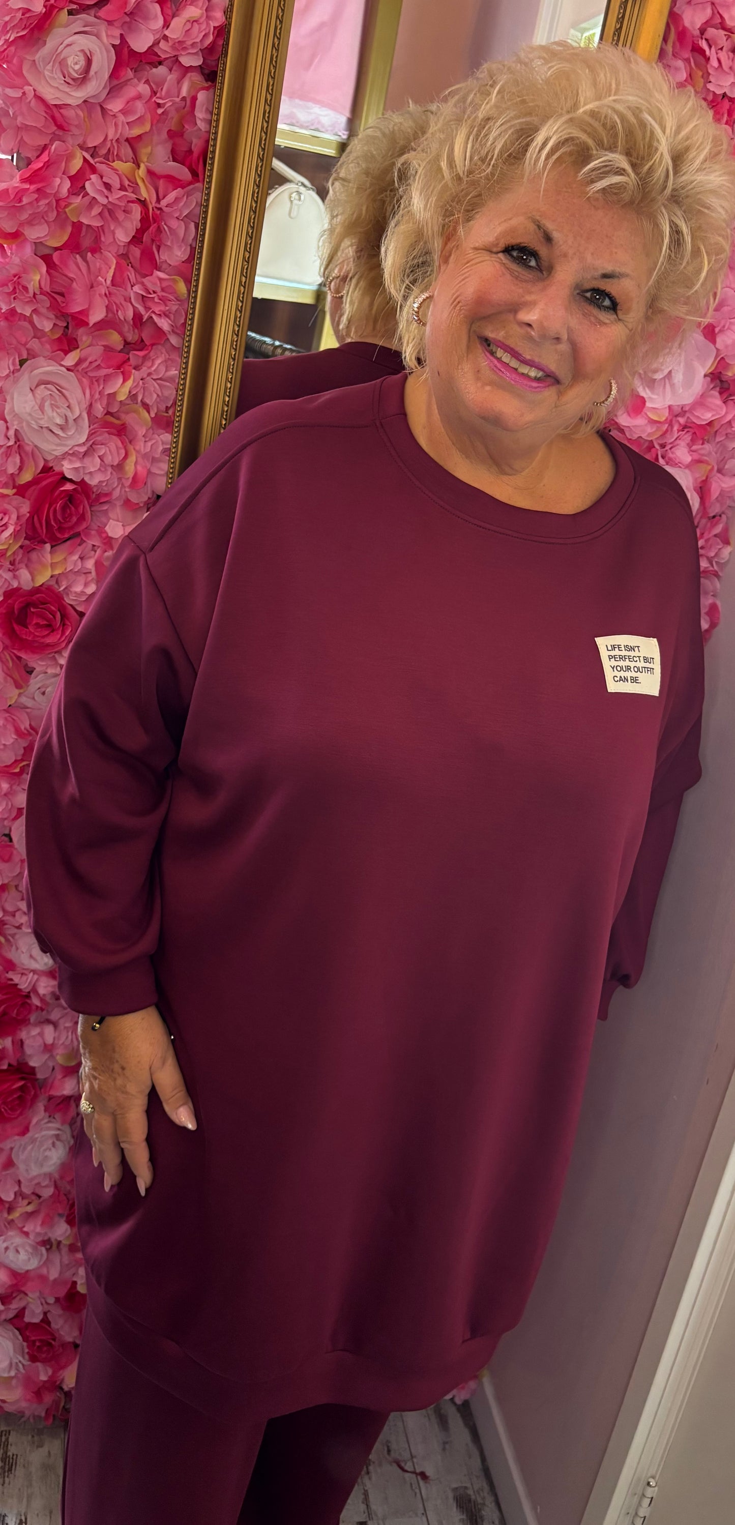 Comfy Set Perfect XXL Bordeaux Plus Size maat 50 t/m 56-58