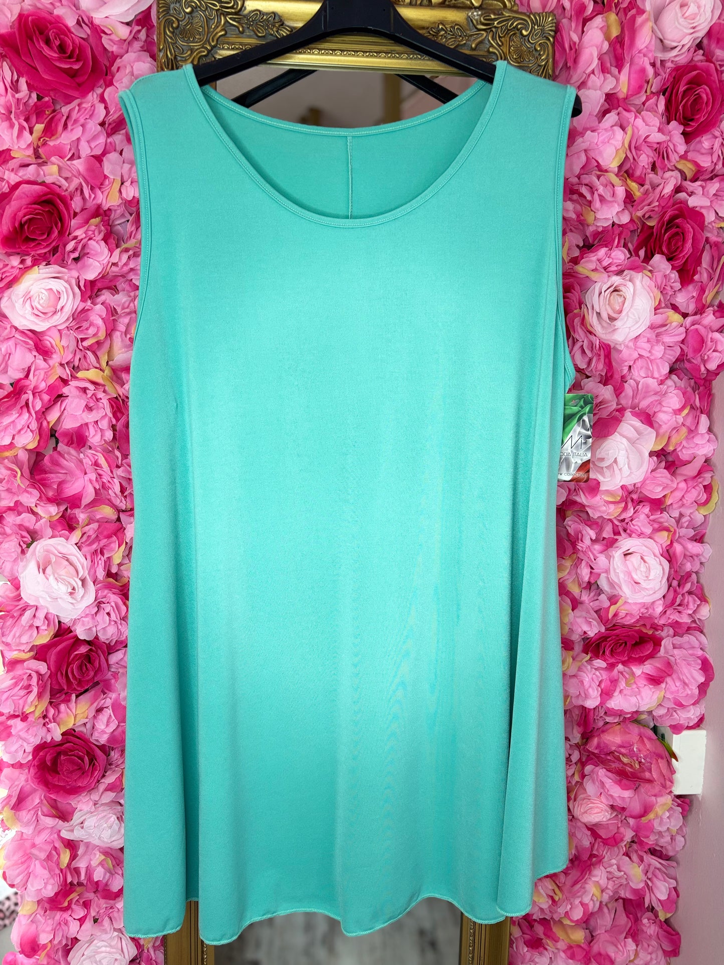Top Travel Basic Lang Turquoise Plus Size Maat 46 t/m 54