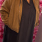 Bomber Suedine Camel Plus Size Maat 48 t/m 52-54