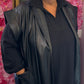 Gilet Leather Look Zwart Plus Size Maat 48 t/m 54