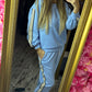 Comfy Set Stripe Blauw tot maat 44