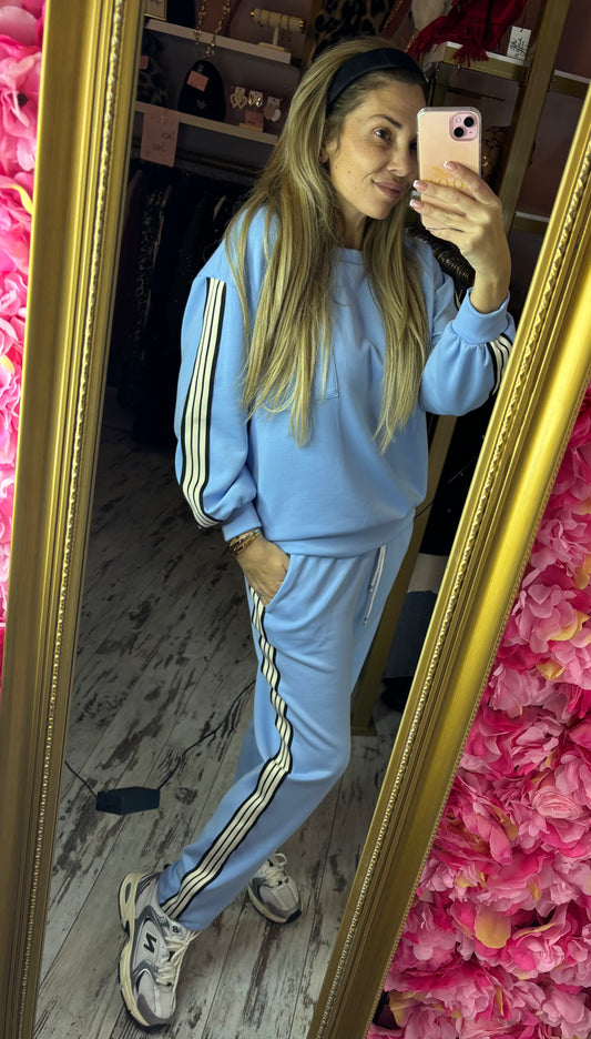 Comfy Set Stripe Blauw tot maat 44