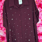 Blouse Parel Bordeaux Plus Size Maat 48 t/m 54