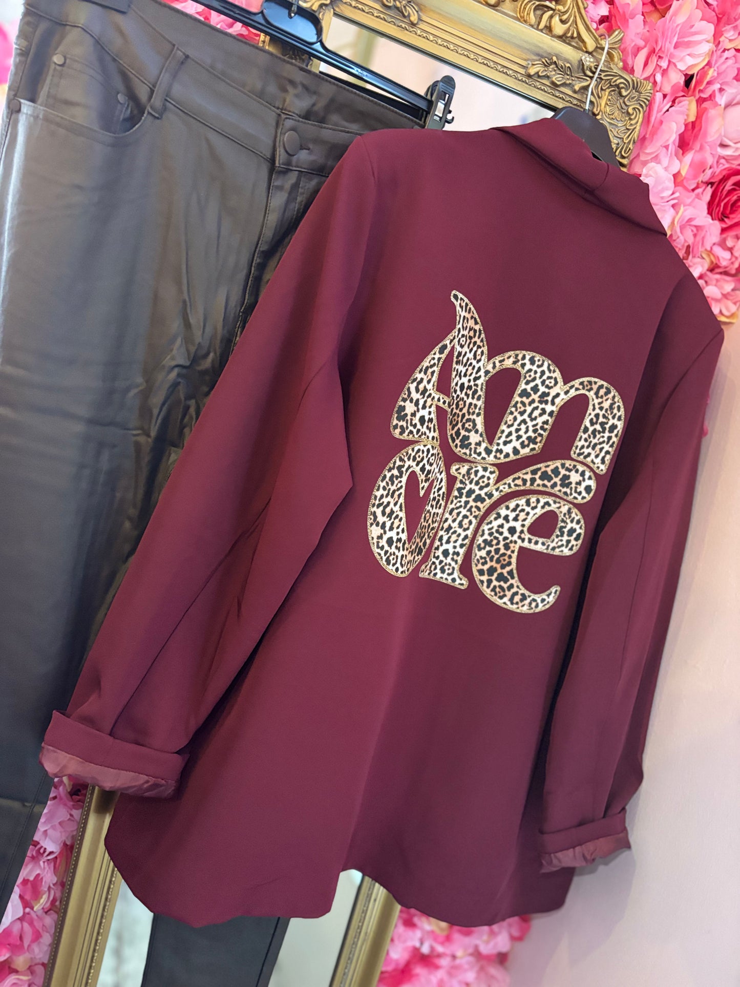 Blazer Amour Bordeaux Plus Size Maat 44 t/m 50