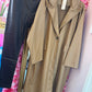 Jas Lang Leather Look Camel Plus Size maat 50 t/m 54-56