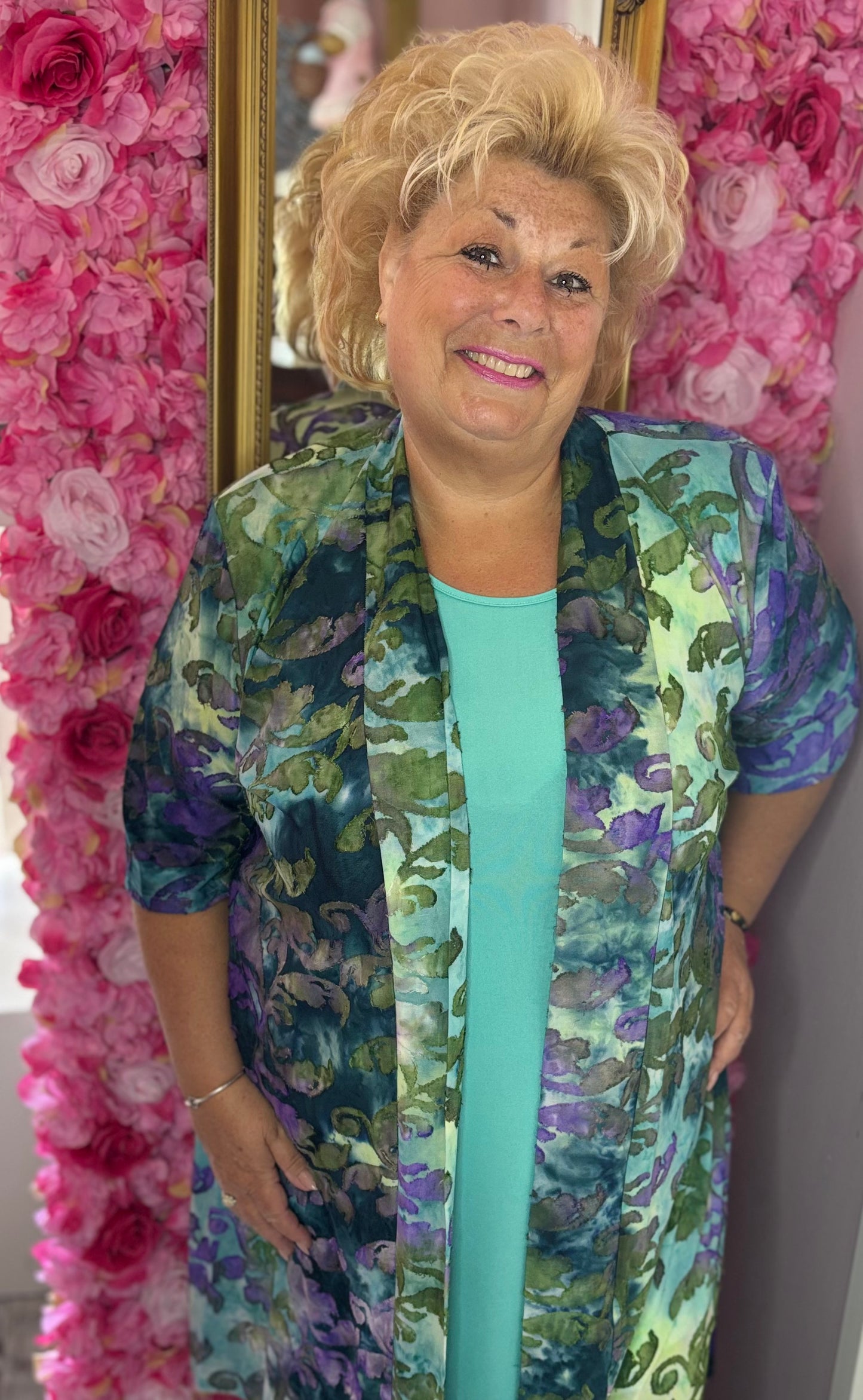 Top Travel Basic Lang Turquoise Plus Size Maat 46 t/m 54