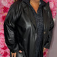 Jas Lang Leather Look Zwart Plus Size maat 50 t/m 54-56