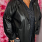 Jas Lang Leather Look Zwart Plus Size maat 50 t/m 54-56