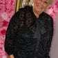 Blouse Romantic Lace Zwart Plus Size Maat 46 t/m 52