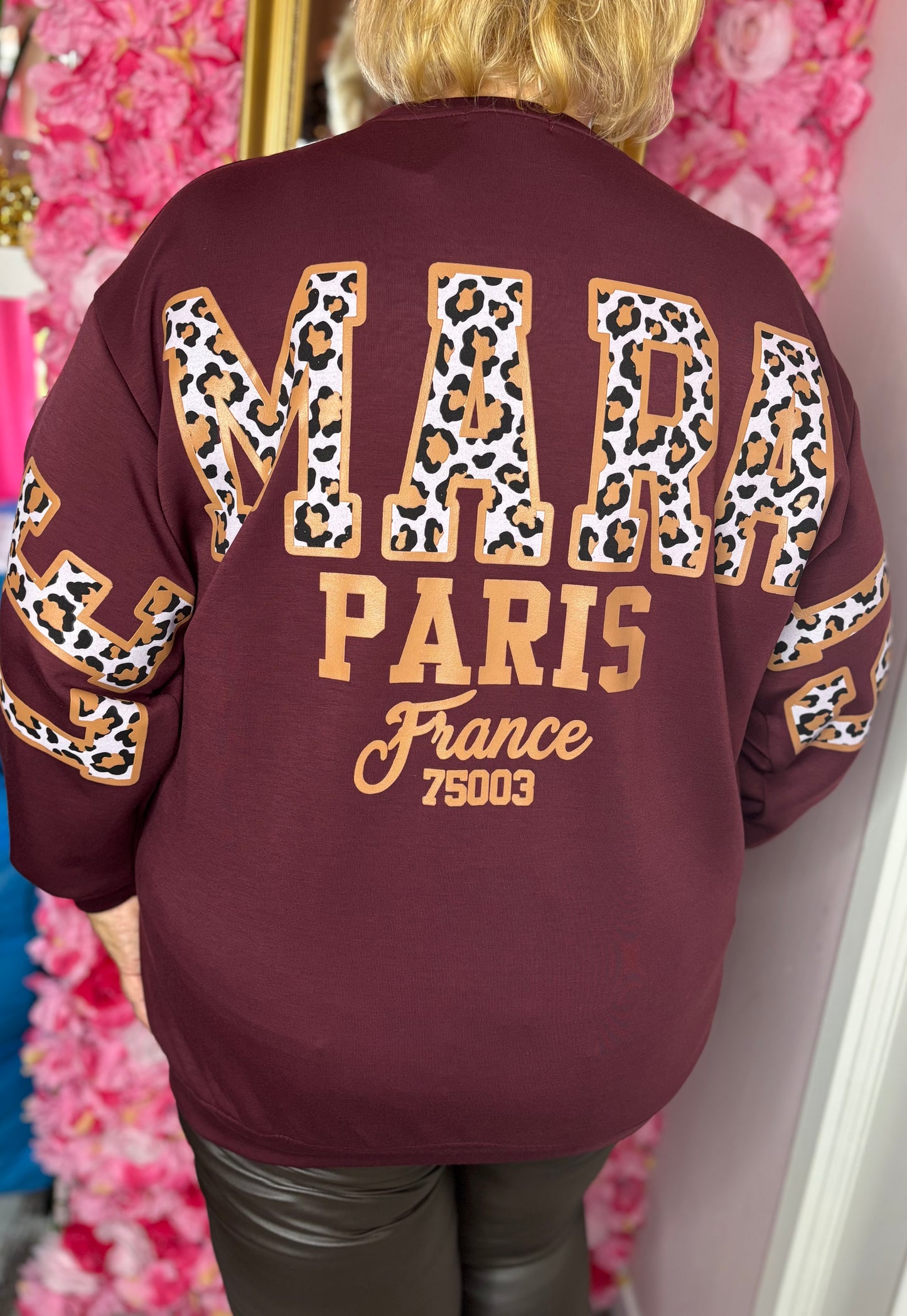 Sweater Paris Bordeaux Plus Size Maat 46 t/m 52