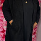Gilet Boucle Long Zwart Plus Size Maat 48 t/m 54