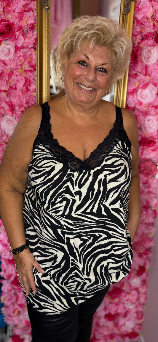 Top Chique Special Zebra Plus Size Maat 48 t/m 54