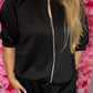 Comfy Set Cozy Zip Zwart Plus Size maat 46 t/m 50