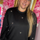 Sweater Silver Love Zwart Plus Size Maat 44 t/m 48