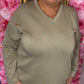 Comfy Set V-Neck Taupe Plus Size maat 46 t/m 52