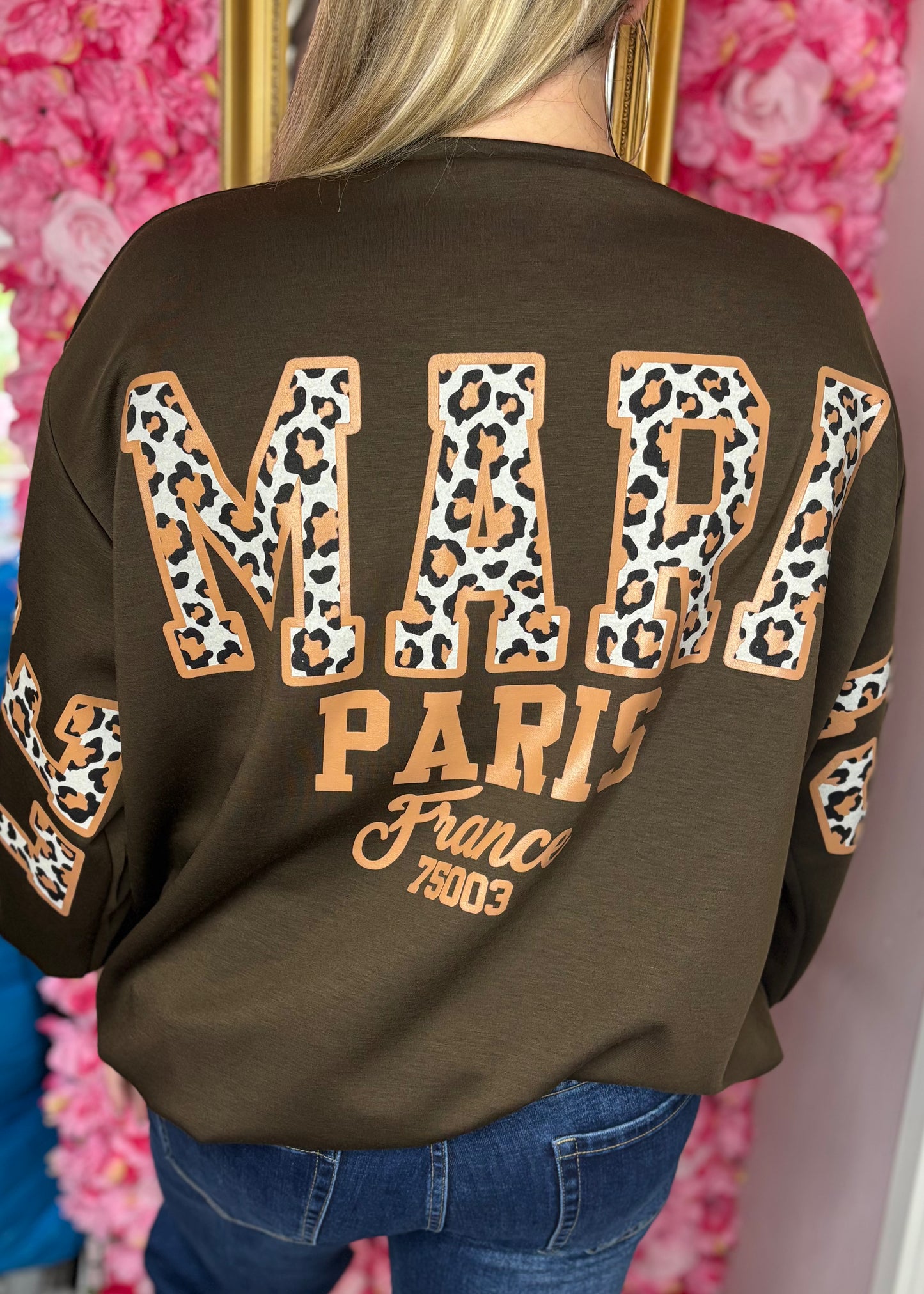 Sweater Paris Bruin Plus Size Maat 46 t/m 52