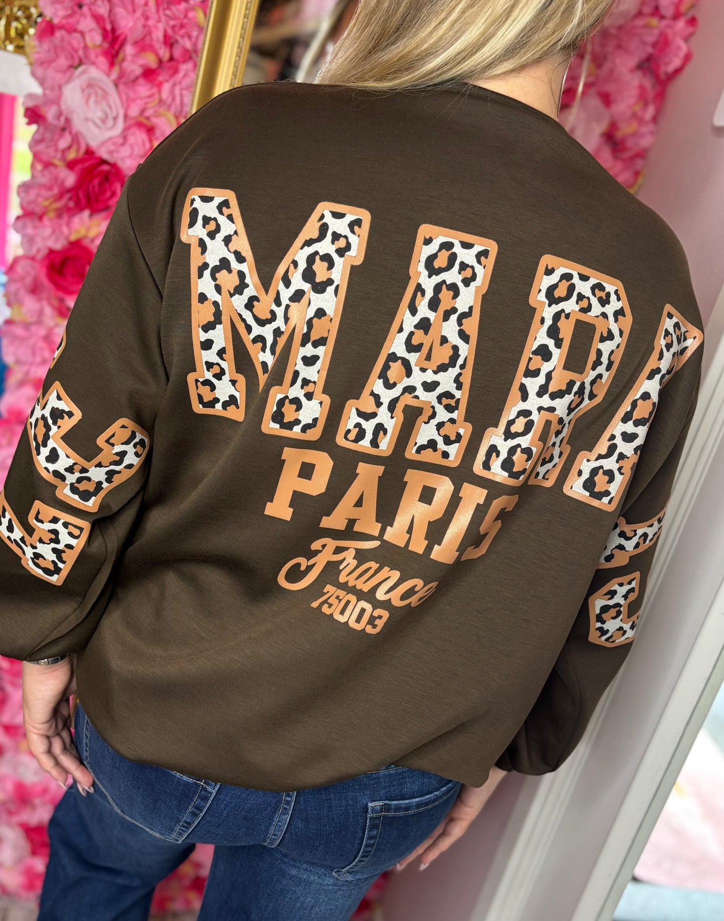 Sweater Paris Bruin Plus Size Maat 46 t/m 52